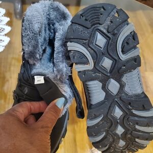 Black and Gray Winter Boots